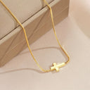 Cross Necklace for Women, Dainty 18K Gold Plated Small Cross Pendant