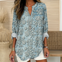 Petal Printed Blouse with Elegance