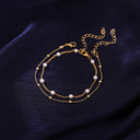 Bead Chain Bracelet Set of 2, Gold or Silver Stacking Bracelets