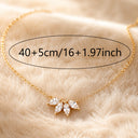Leaf Choker Necklace, 304 Stainless Steel, 18K Gold Plated, Waterproof, Hypoallergenic