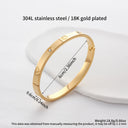 Clover Bangle Bracelet for Women, Stainless Steel, 18K Gold Plated or Silver