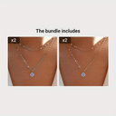 Evil Eye Layered Necklace, Multi Layer Protection Necklace, Gold or Silver