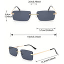 Santorini rimless sunglasses with gold temples and brown gradient lenses, view 5
