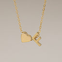 Heart Initial Necklace A to Z, Dainty Gold Letter Necklace for Women