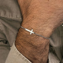 Duncan Men's Sideways Cross Chain Bracelet, view 7