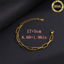 Paperclip Chain Bracelet, 304L Stainless Steel, 18K Gold Plated or Silver