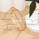 Rhinestone Bangle Bracelet for Women, Minimalist Gold or Silver Bangle