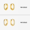 Lucinda Tiny Cubic Zirconia Hoop Earrings, view 7