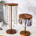 Evangeline Walnut Wooden Jewellery Display Rack with 12 Hooks