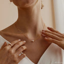 Pearl Pendant Necklace for Women, Dainty Faux Pearl on Gold Chain
