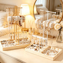 Evie Gold T-Shaped Jewellery Display Stand with Ring Tray
