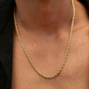 Desmond Men's Gold Rope Chain Necklace, view 5