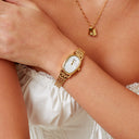 Fiona Vintage Mother-of-Pearl Gold Watch for Women, view 2