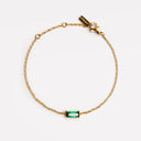 Amira Emerald Cut Green Stone Bracelet, view 2