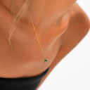 Pippa Emerald Green Zircon Pendant Necklace, view 9
