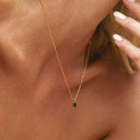 Pippa Emerald Green Zircon Pendant Necklace, view 5