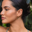 Malia Sea Green Zircon Hoop Earrings, view 3