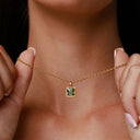 Selma Olive Green Zircon Pendant Necklace