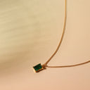Pippa Emerald Green Zircon Pendant Necklace, view 10