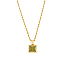 Selma Olive Green Zircon Pendant Necklace, view 4