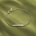 Esmeralda Slim Bar Plate Chain Bracelet, view 9