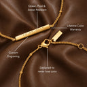 Esmeralda Slim Bar Plate Chain Bracelet, view 5