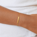 Esmeralda Slim Bar Plate Chain Bracelet