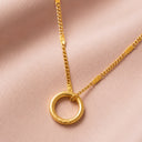 Sylvie Minimalist Ring Pendant Necklace, view 4