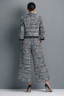 Magda tweed two-piece set with cropped jacket and wide-leg pants, view 5