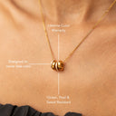 Rae Triple Disc Pendant Necklace with Clear Zircon Pavé, view 9