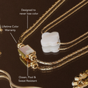 Zelda Mother of Pearl Pendant Necklace, view 8