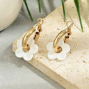 Clover Flower Earrings for Women, Lucky Flower Earrings, 18K Gold Plated