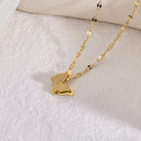 Butterfly Pendant Necklace for Women, Stainless Steel, Gold, Silver or Rose Gold