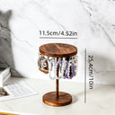 Evangeline Walnut Wooden Jewellery Display Rack with 12 Hooks, view 3