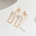 Front Back Earrings for Women, Rectangle Bar Earrings, Gold, Silver or Black