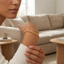 Gold Bead Bracelet for Women, 18K Gold Plated, Minimalist