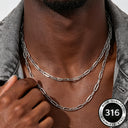 Bryce Men's Paperclip Chain Necklace, view 4