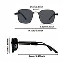 Biarritz square tinted fashion glasses with side shields and a gold frame, view 8
