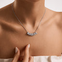 Bubble Letter Name Necklace, 3D Balloon Letters on Round Snake Chain, Gold or Silver, 1 to 12 Letters