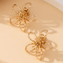 Clip On Earrings for Women, Flower Clip Earrings, No Piercing, Gold or Silver