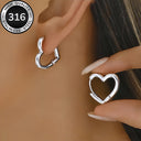 Stainless Steel Earrings for Women, 316L, 18K Gold Plated, Hypoallergenic