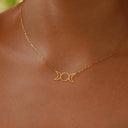 Triple Moon Necklace, 18K Gold Plated Stainless Steel Moon Pendant