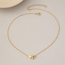 Heart Initial Necklace A to Z, Dainty Gold Letter Necklace for Women
