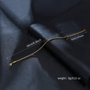Rope Chain Bracelet for Women, 304 Stainless Steel, 18K Gold Plated