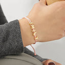 Bubble Letter Name Bracelet, Adjustable Braided Cord with 3D Balloon Letters, Choose Your Colour