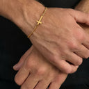 Duncan Men's Sideways Cross Chain Bracelet, view 6