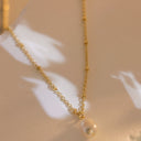 Freshwater Pearl Pendant Necklace for Women, Gold Tone, Elegant Gift