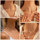 Pearl Drop Pendant Necklace for Women, 18K Gold Plated or Silver, Bridal Gift