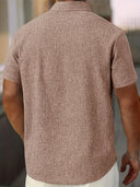 Coolum Men's Short Sleeve Linen Blend Shirt, view 45