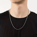 Pierce Square Link Chain Necklace, view 4